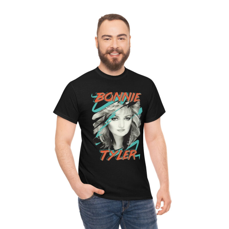 Vintage 80s Bonnie Tyler Graphic Tee Retro Pop Rock Shirt