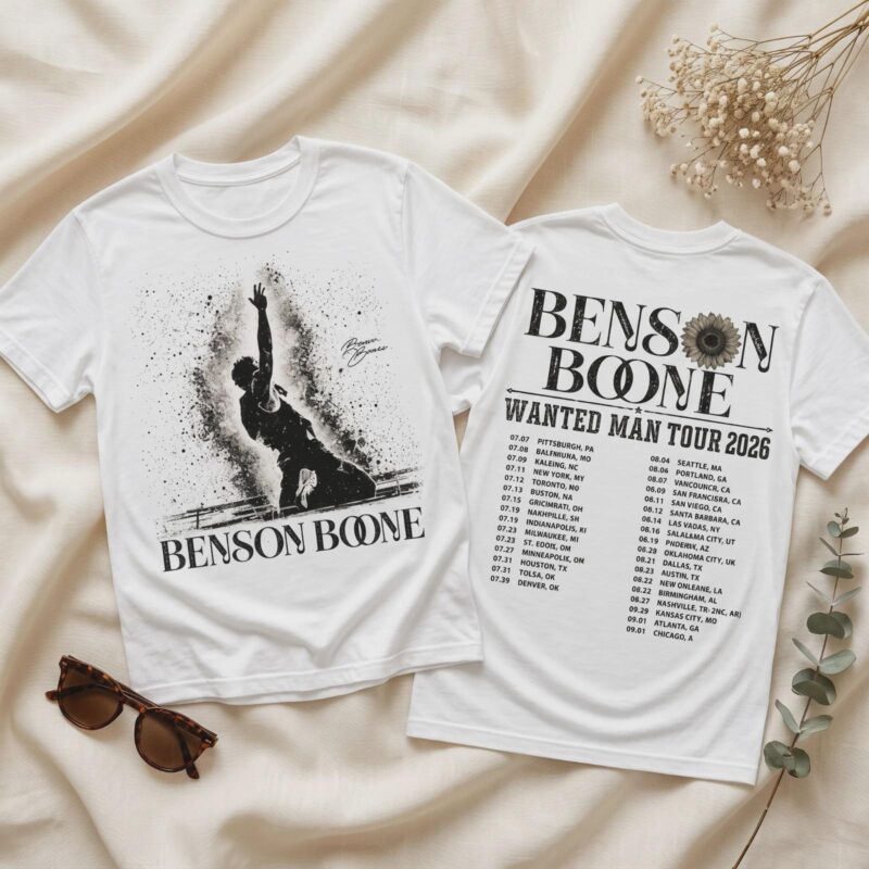 Benson Boone Wanted Man Tour 2026 Shirt | Vintage Concert Merch