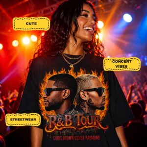 RnB Tour 2026 Shirt - Usher & Chris Brown Concert Tee