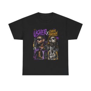 Usher & Chris Brown Vintage Bootleg Graphic Tee | Exclusive R&B Tour