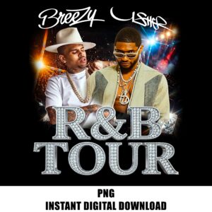 Breezy & Usher R&B Tour 2026 PNG - Vintage Bootleg Shirt Design