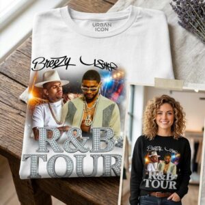 Breezy & Usher R&B Tour 2026 PNG - Vintage Bootleg Shirt Design