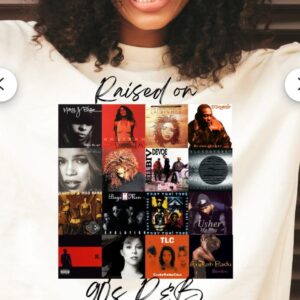 Raised on 90's R&B Vintage Graphic Tee | Nostalgic Music Lover T-Shirt