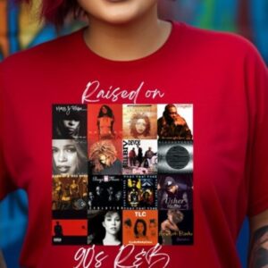 Raised on 90's R&B Vintage Graphic Tee | Nostalgic Music Lover T-Shirt