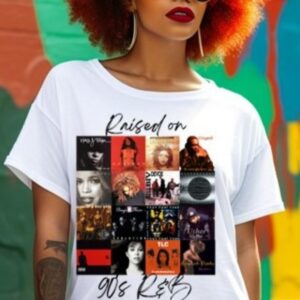 Raised on 90's R&B Vintage Graphic Tee | Nostalgic Music Lover T-Shirt