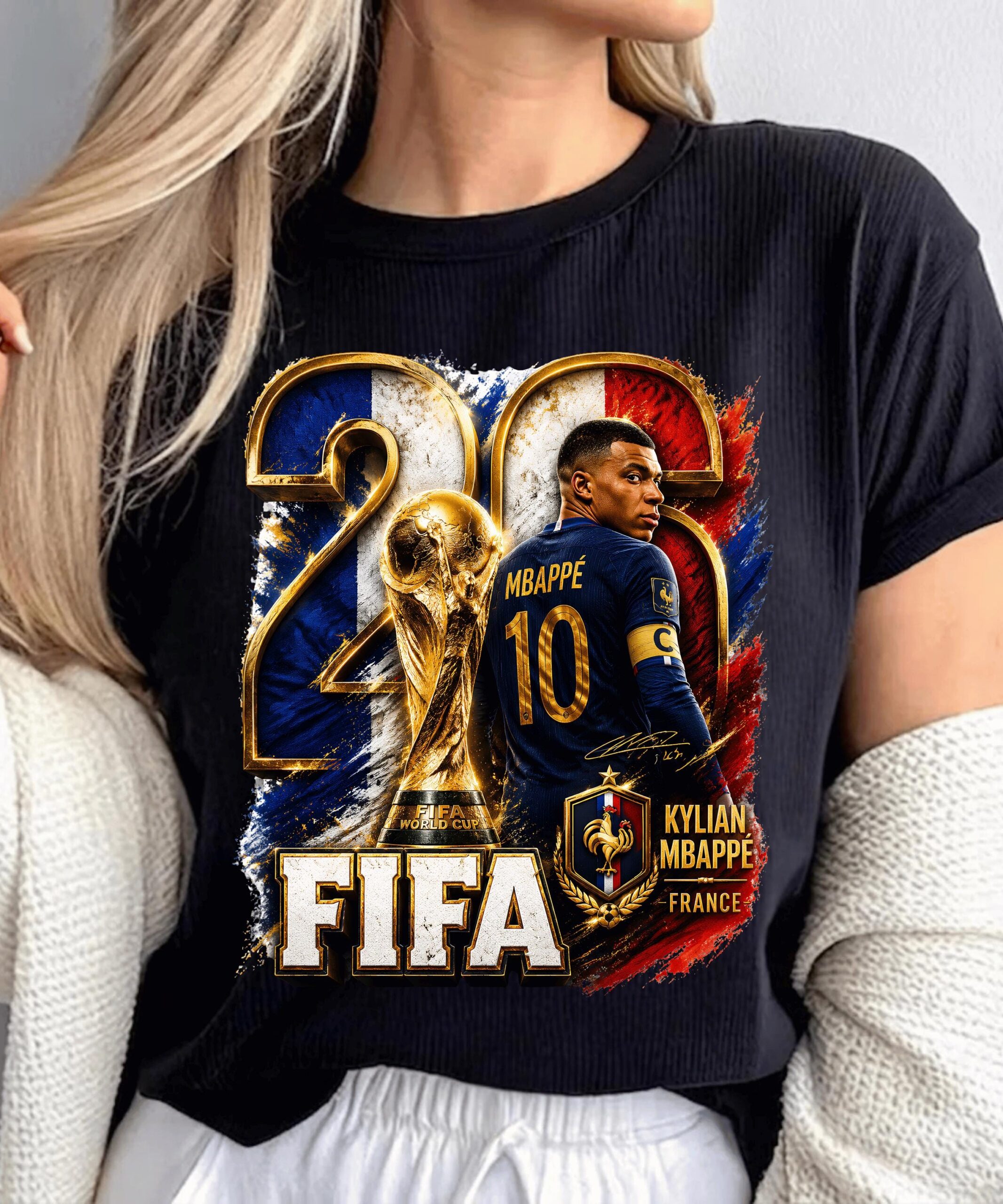 Kylian Mbappé France 2026 World Cup Graphic Sweatshirt
