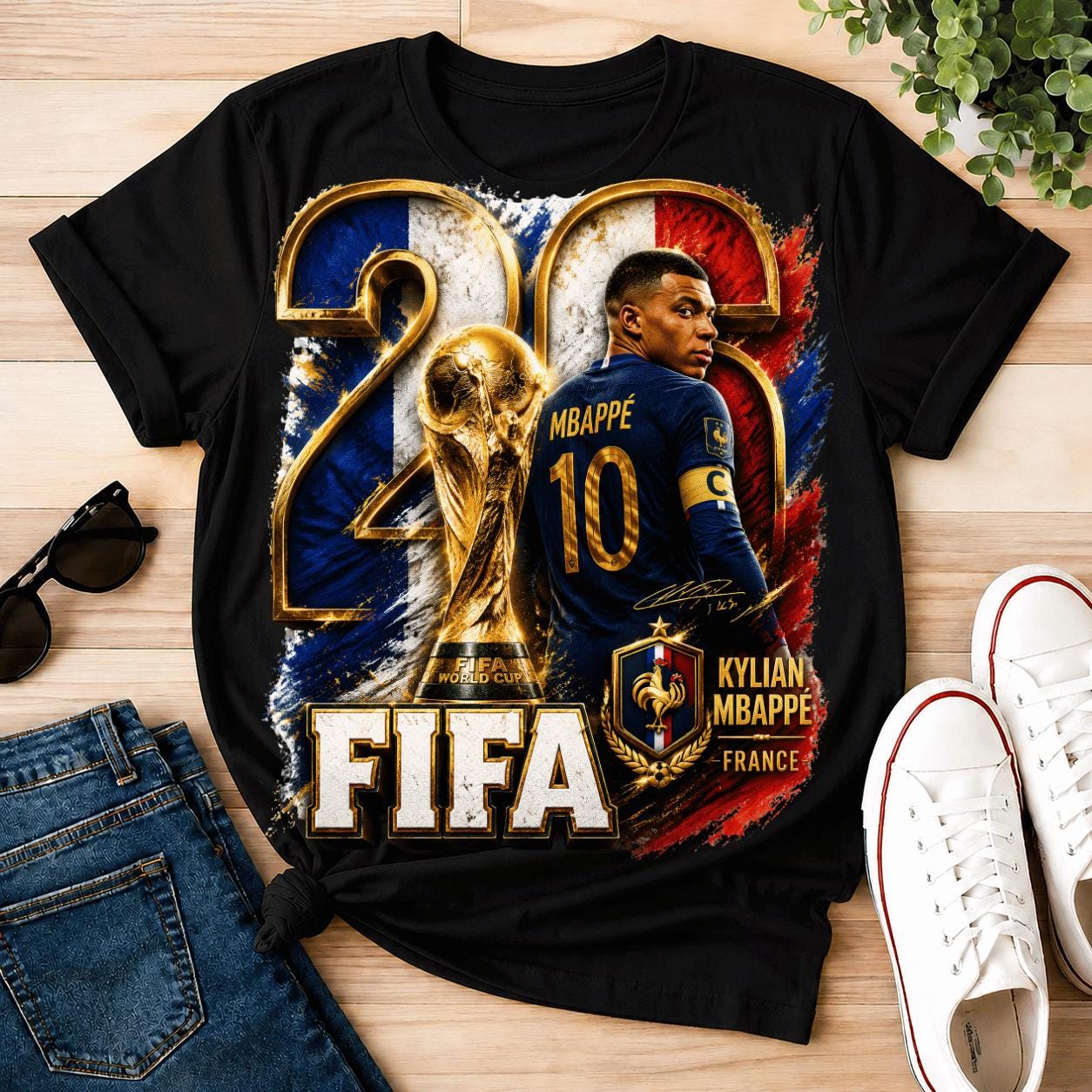 Kylian Mbappé France 2026 World Cup Graphic Sweatshirt