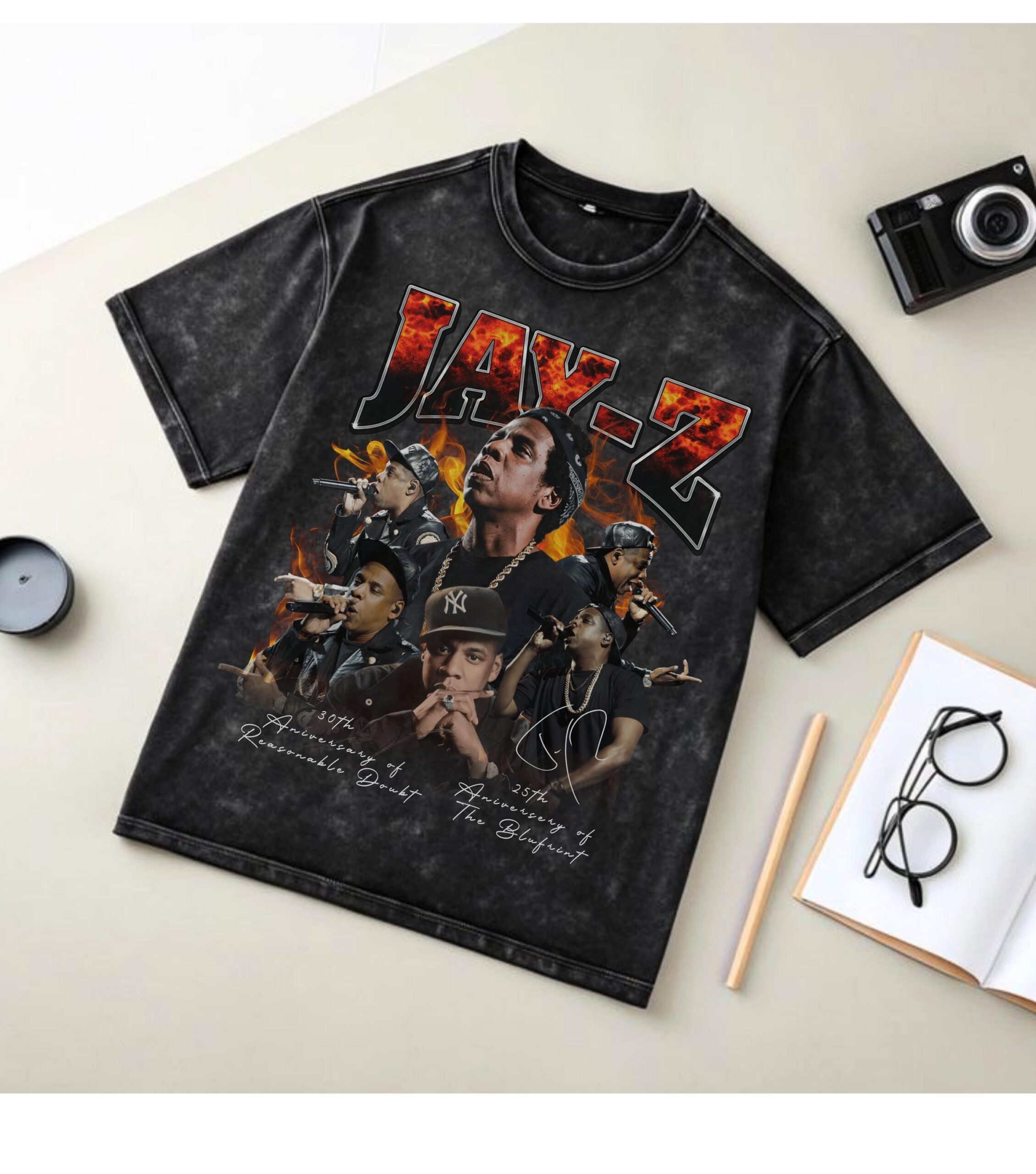 Jay-Z 30th Anniversary Reasonable Doubt Vintage Acid Wash T-Shirt