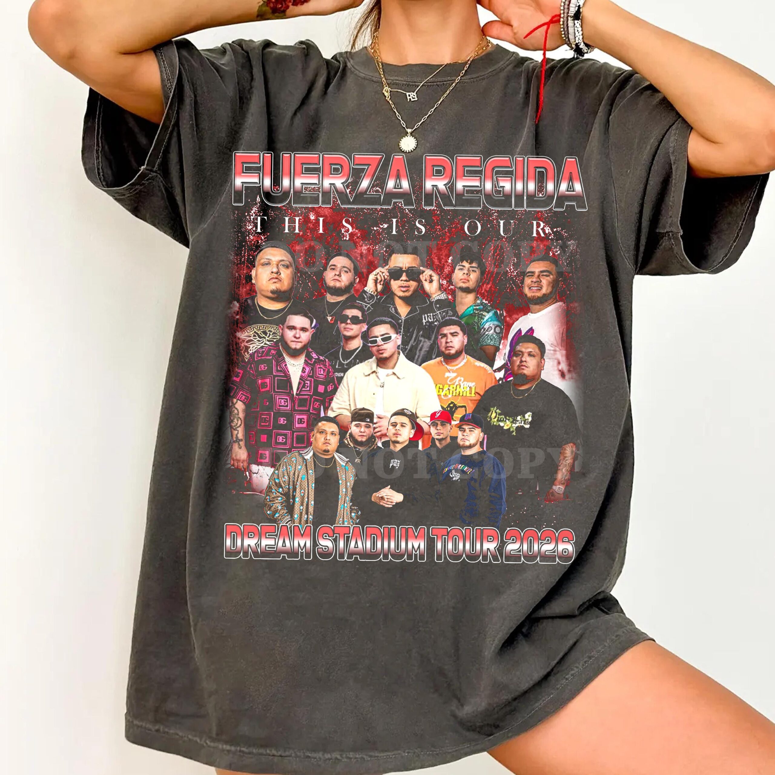 Fuerza Regida 2026 Dream Stadium Tour Vintage Graphic Tee