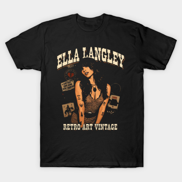 Ella Langley Retro Art Vintage Tee | Distressed Country Concert Shirt