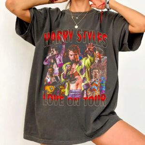 Vintage Harry Styles Love On Tour Graphic Tee - Retro 90s Bootleg