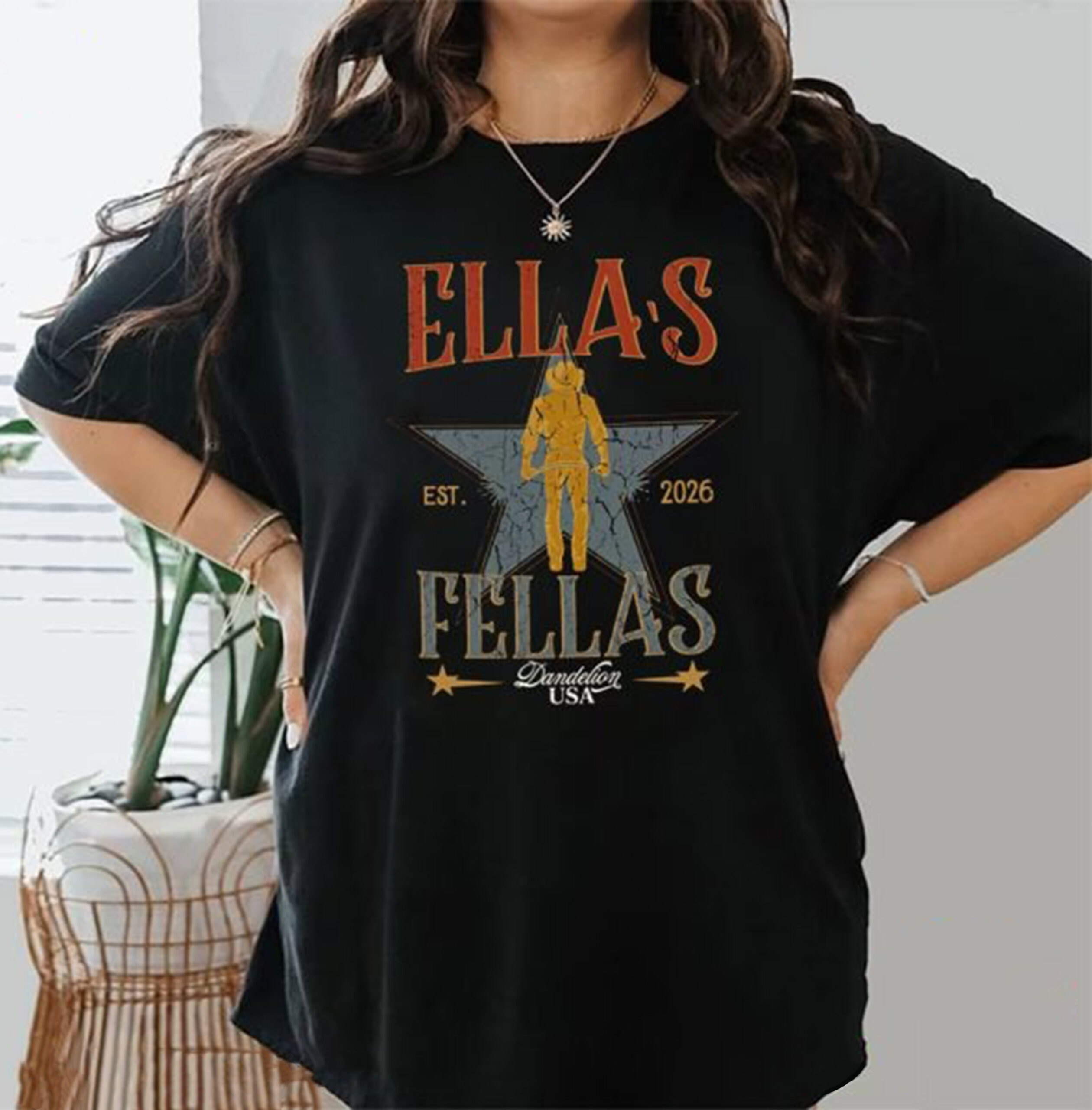 Ella's Fellas Vintage Western Graphic Tee | Country Concert Shirt