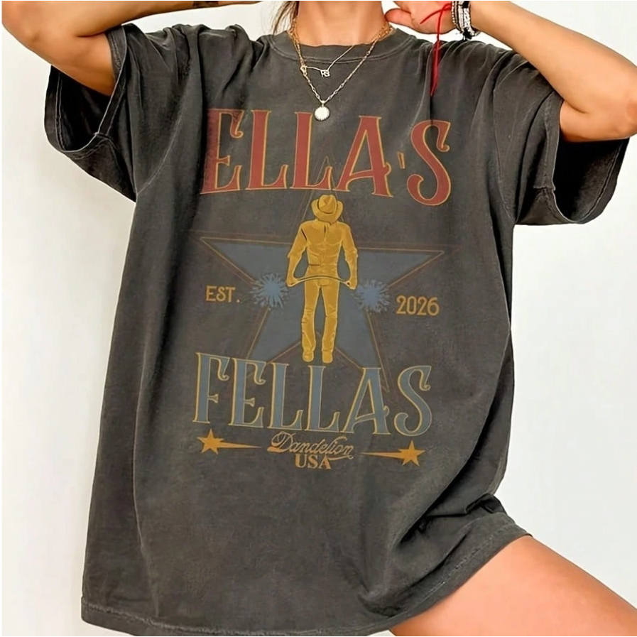 Ella's Fellas Vintage Western Graphic Tee | Country Concert Shirt
