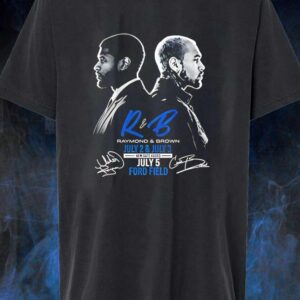 Usher & Chris Brown R&B Tour 2026 Ford Field Concert Shirt
