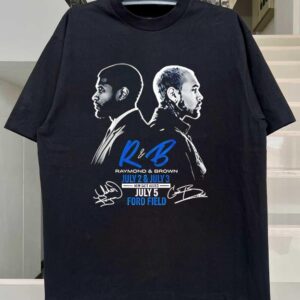 Usher & Chris Brown R&B Tour 2026 Ford Field Concert Shirt
