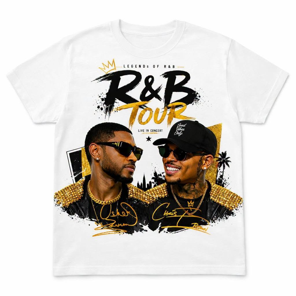 Usher & Chris Brown R&B Tour Shirt | Vintage Bootleg Concert Tee