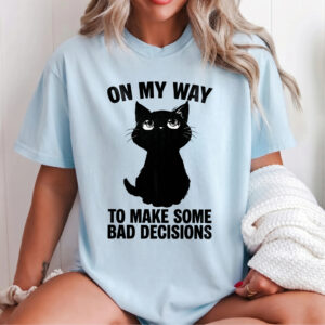 On My Way To Make Bad Decisions Funny Black Cat Sweatshirt