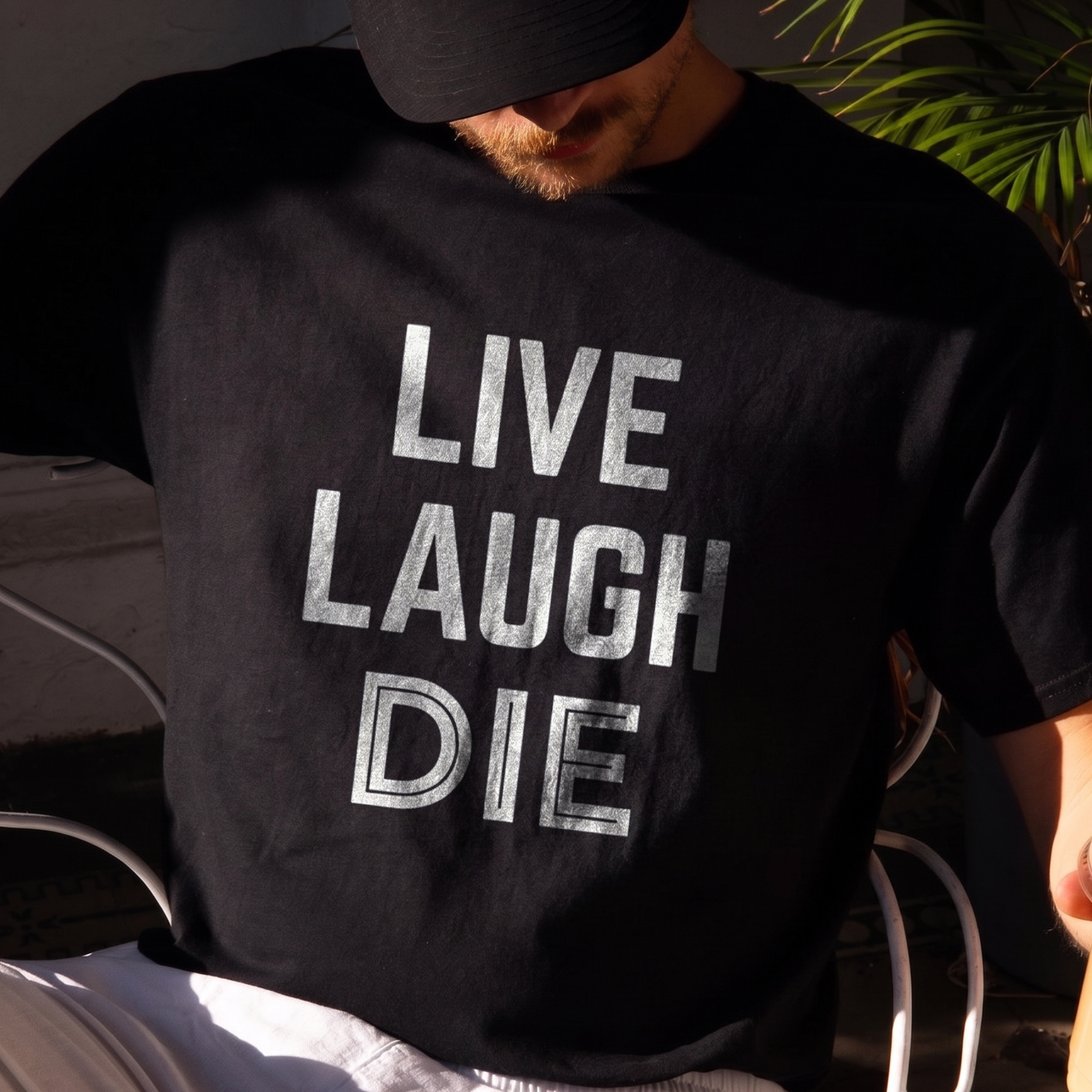 Live Laugh Die Sweatshirt | Funny Dark Humor Unisex Pullover