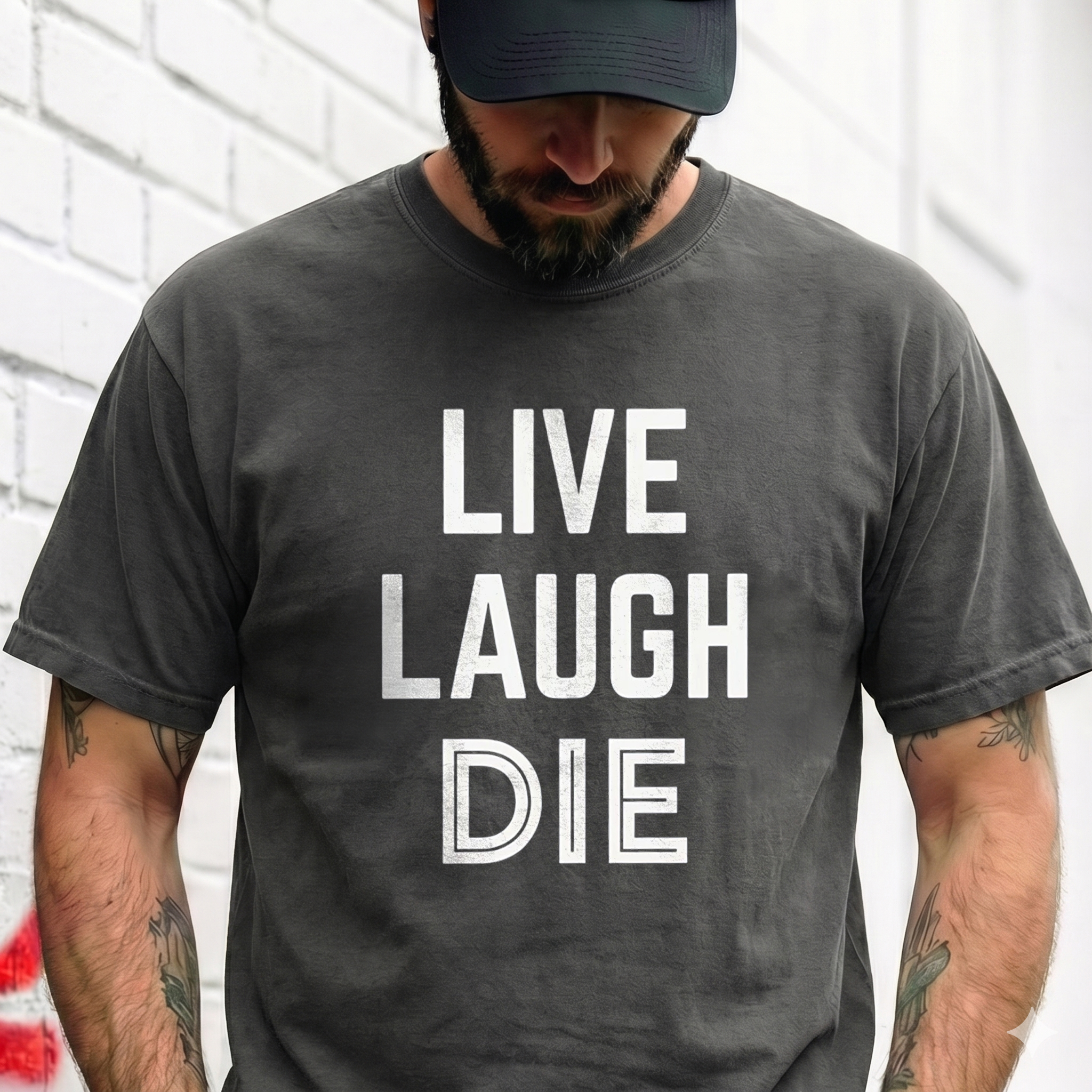 Live Laugh Die Sweatshirt | Funny Dark Humor Unisex Pullover
