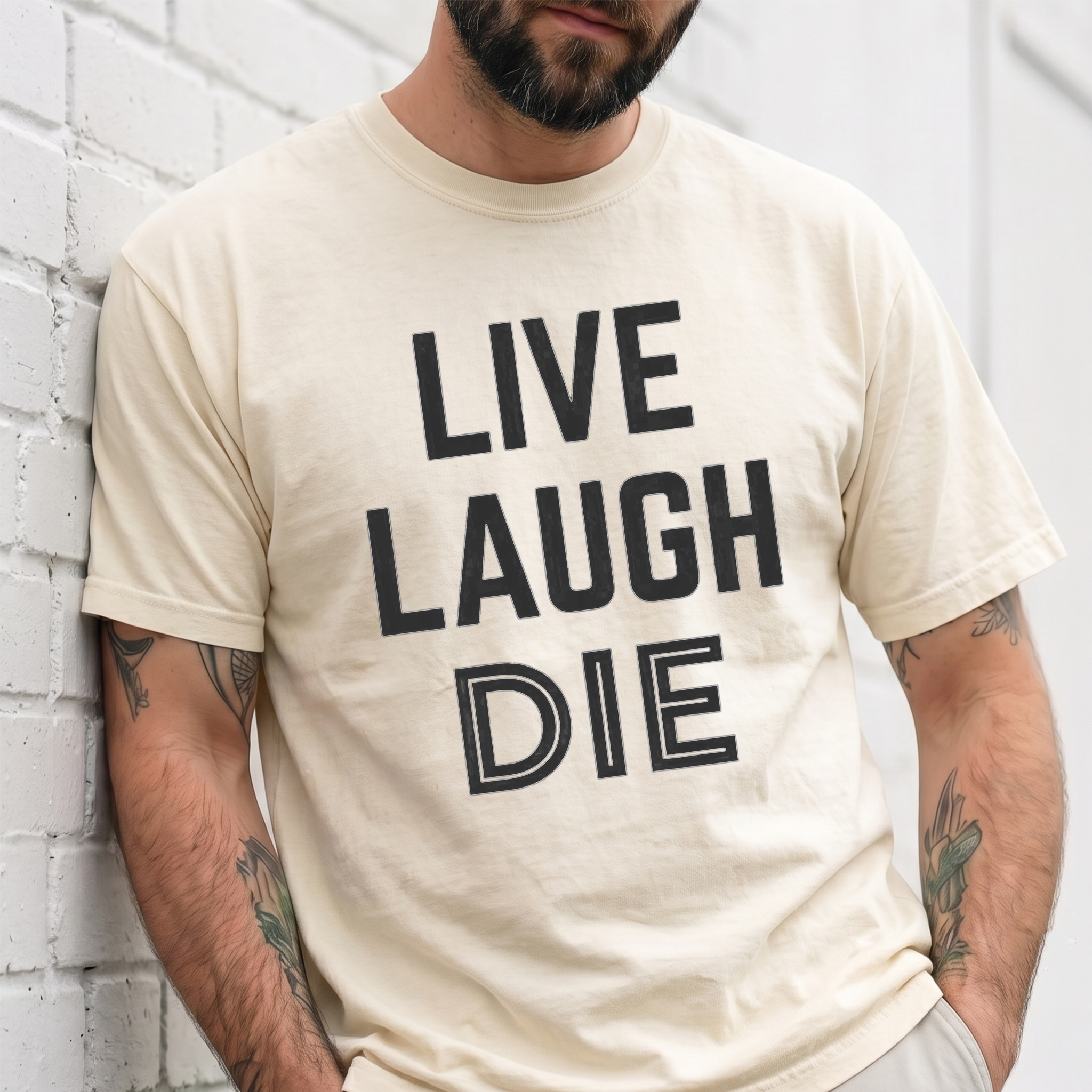 Live Laugh Die Sweatshirt | Funny Dark Humor Unisex Pullover