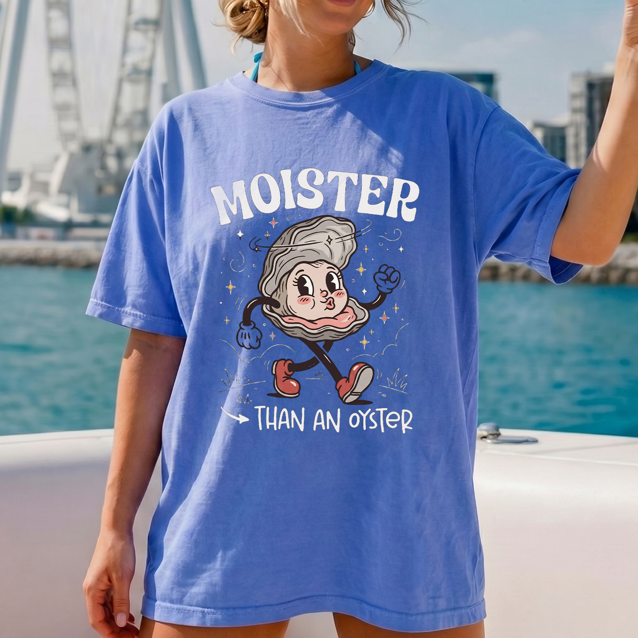 Moister Than An Oyster Shirt - Retro Funny Graphic Tee