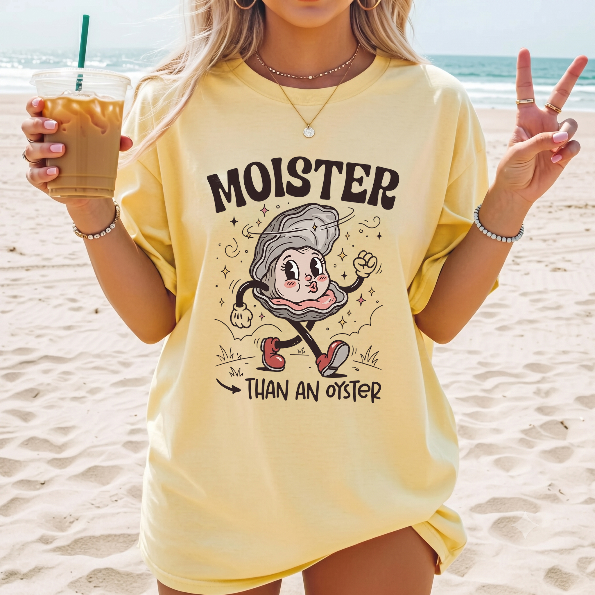 Moister Than An Oyster Shirt - Retro Funny Graphic Tee