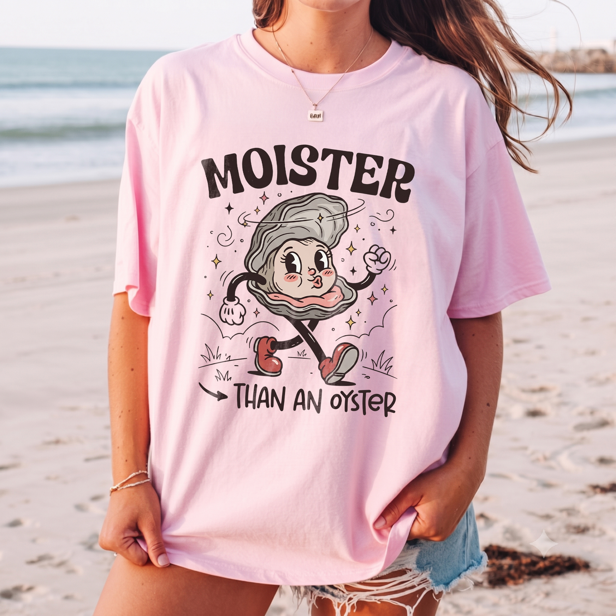 Moister Than An Oyster Shirt - Retro Funny Graphic Tee