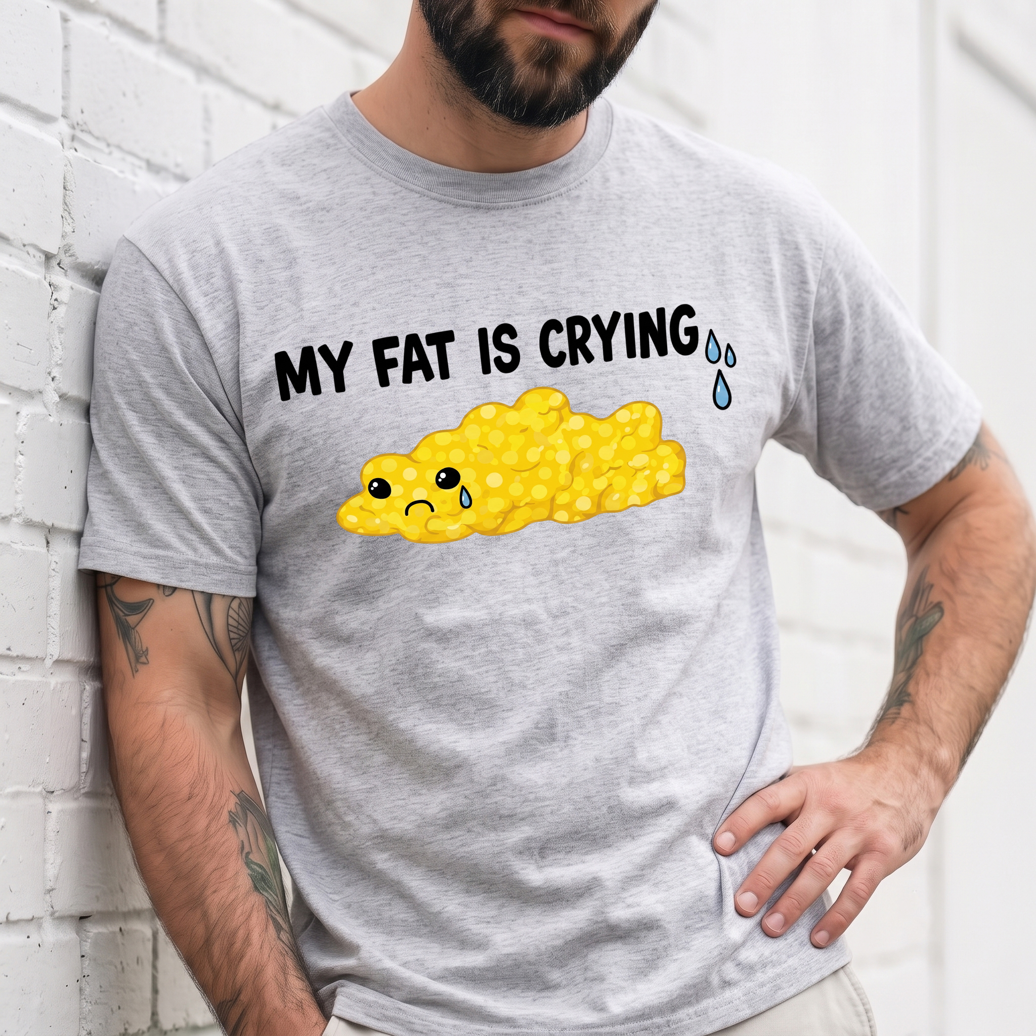 My Fat Is Crying Sweatshirt | Funny Gym & Workout Humor Top