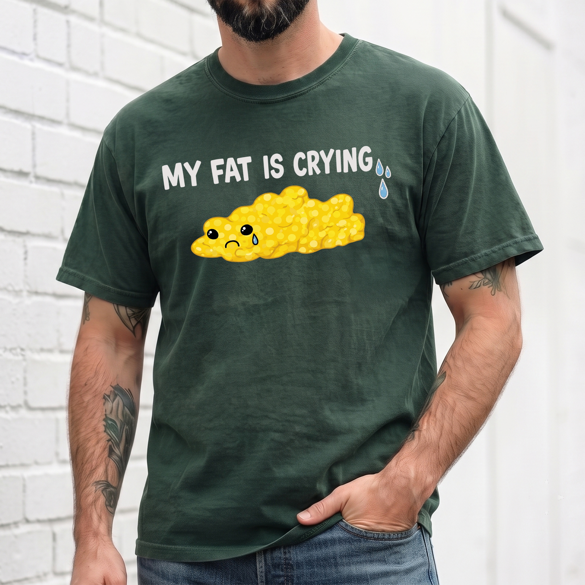 My Fat Is Crying Sweatshirt | Funny Gym & Workout Humor Top
