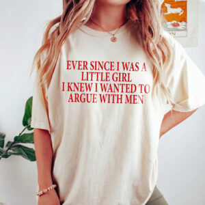 Argue With Men Statement Tee - Funny Feminist Oversized T-Shirt