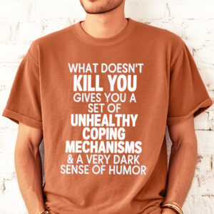 Sarcastic Mental Health Sweatshirt: Dark Humor Coping Crewneck