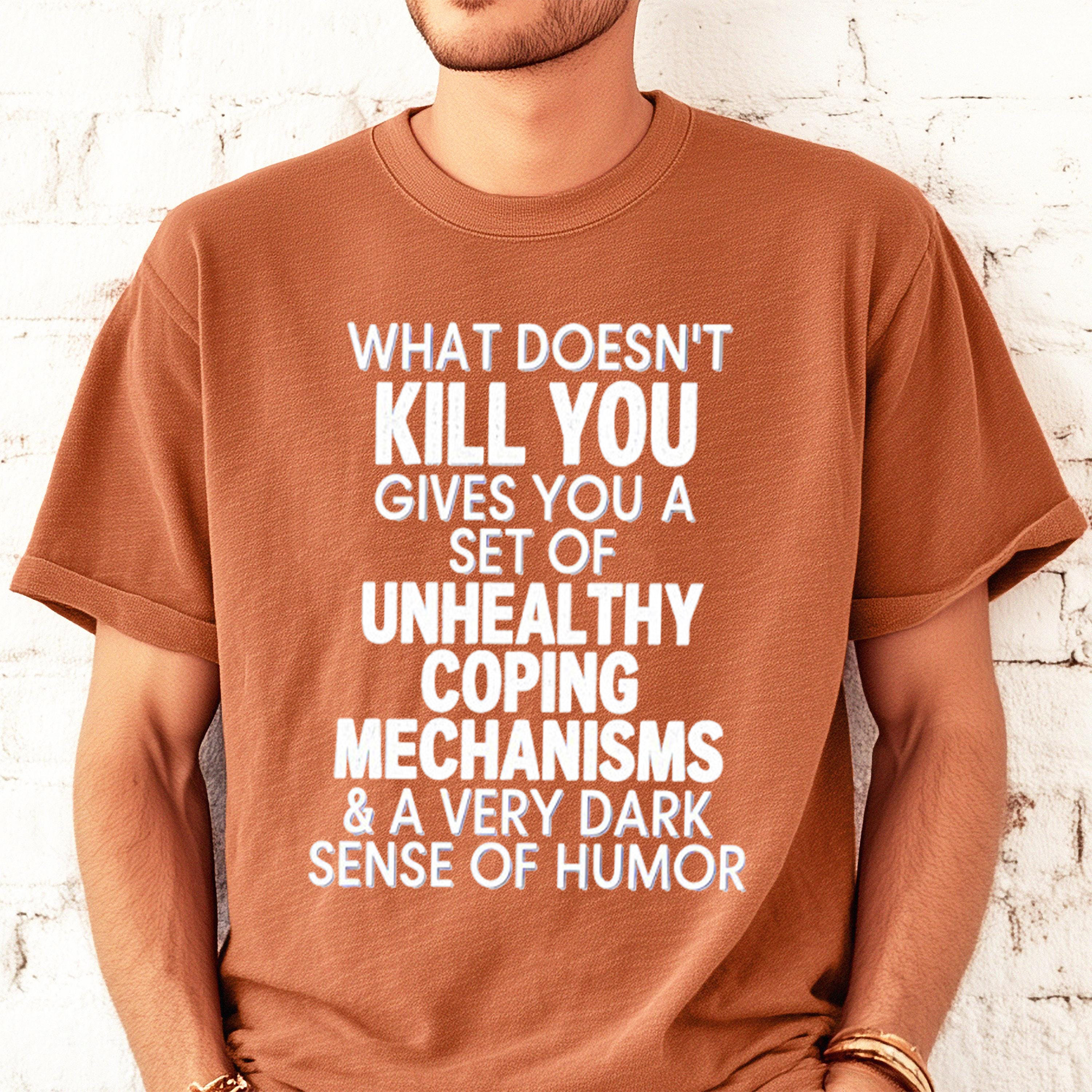 Sarcastic Mental Health Sweatshirt: Dark Humor Coping Crewneck