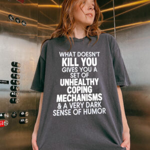 Sarcastic Mental Health Sweatshirt: Dark Humor Coping Crewneck