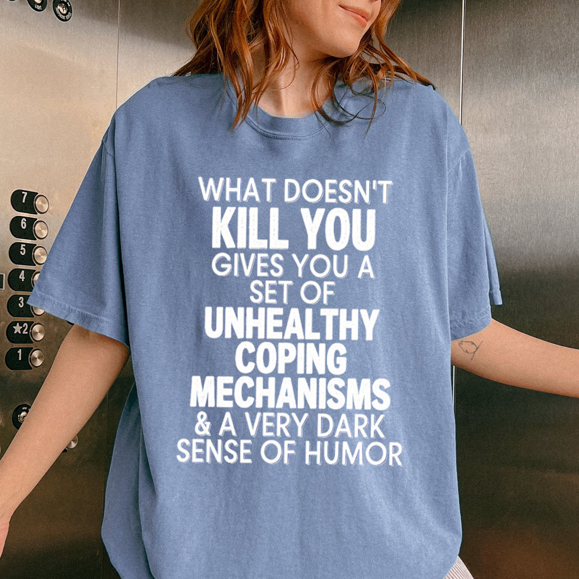 Sarcastic Mental Health Sweatshirt: Dark Humor Coping Crewneck