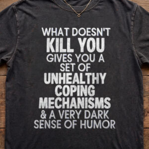 Sarcastic Mental Health Sweatshirt: Dark Humor Coping Crewneck
