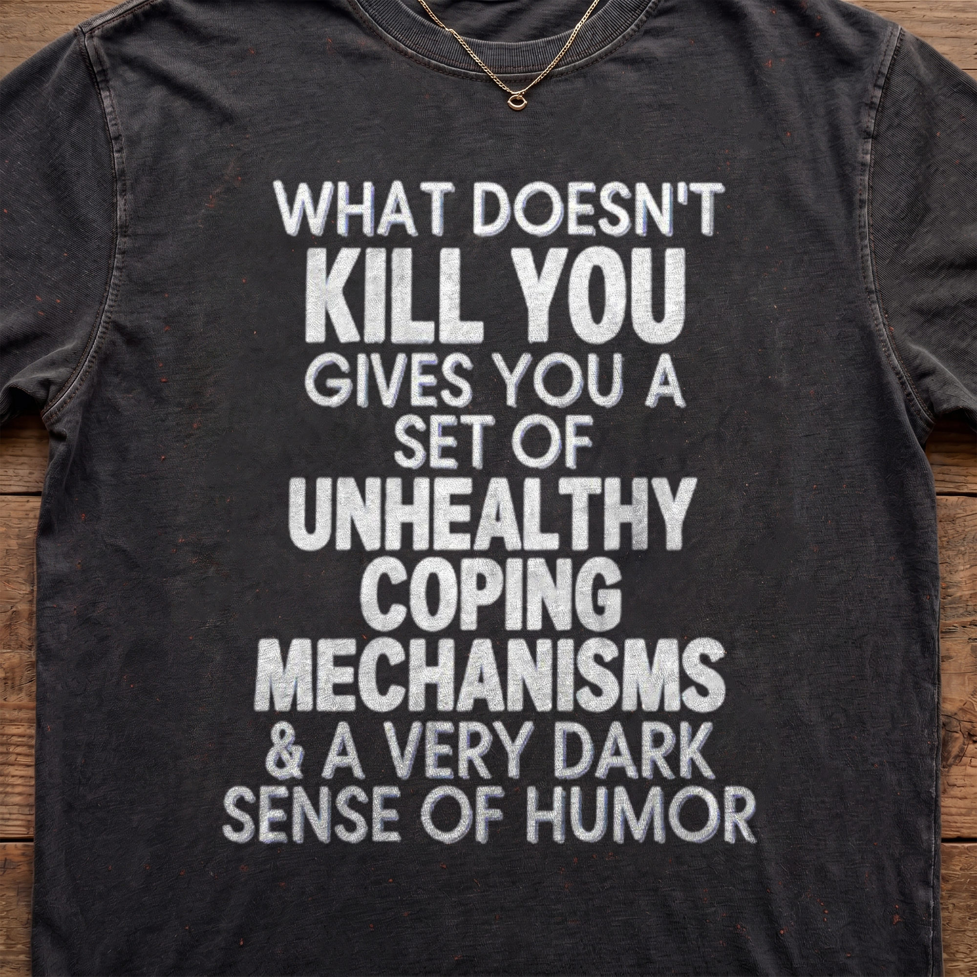 Sarcastic Mental Health Sweatshirt: Dark Humor Coping Crewneck