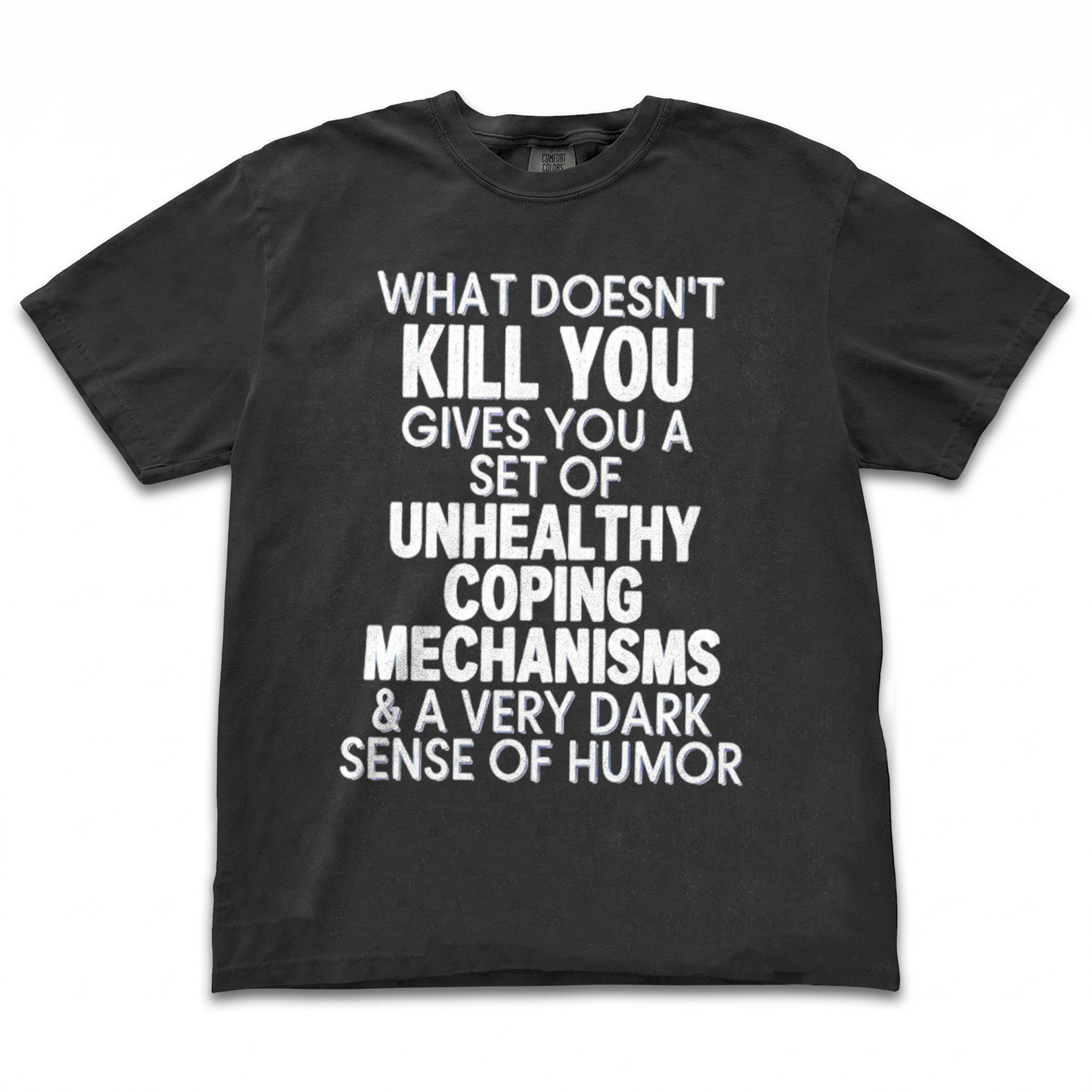 Sarcastic Mental Health Sweatshirt: Dark Humor Coping Crewneck