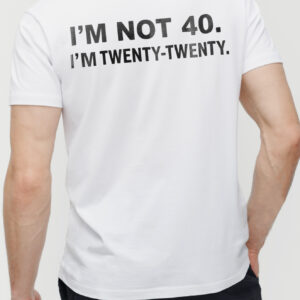I'm Not 40 I'm Twenty Twenty Shirt - Funny Men's 40th Birthday Tee