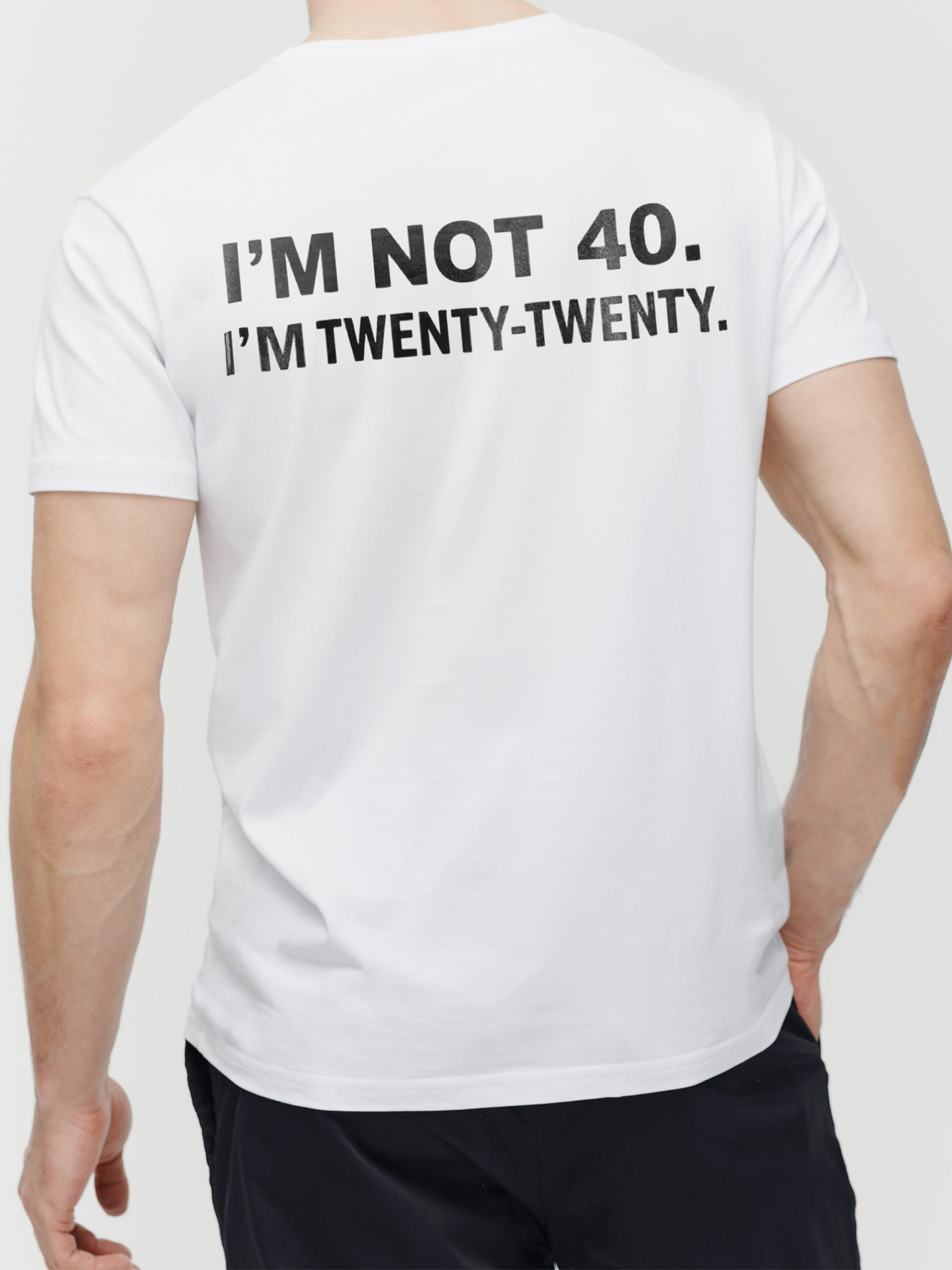 I'm Not 40 I'm Twenty Twenty Shirt - Funny Men's 40th Birthday Tee