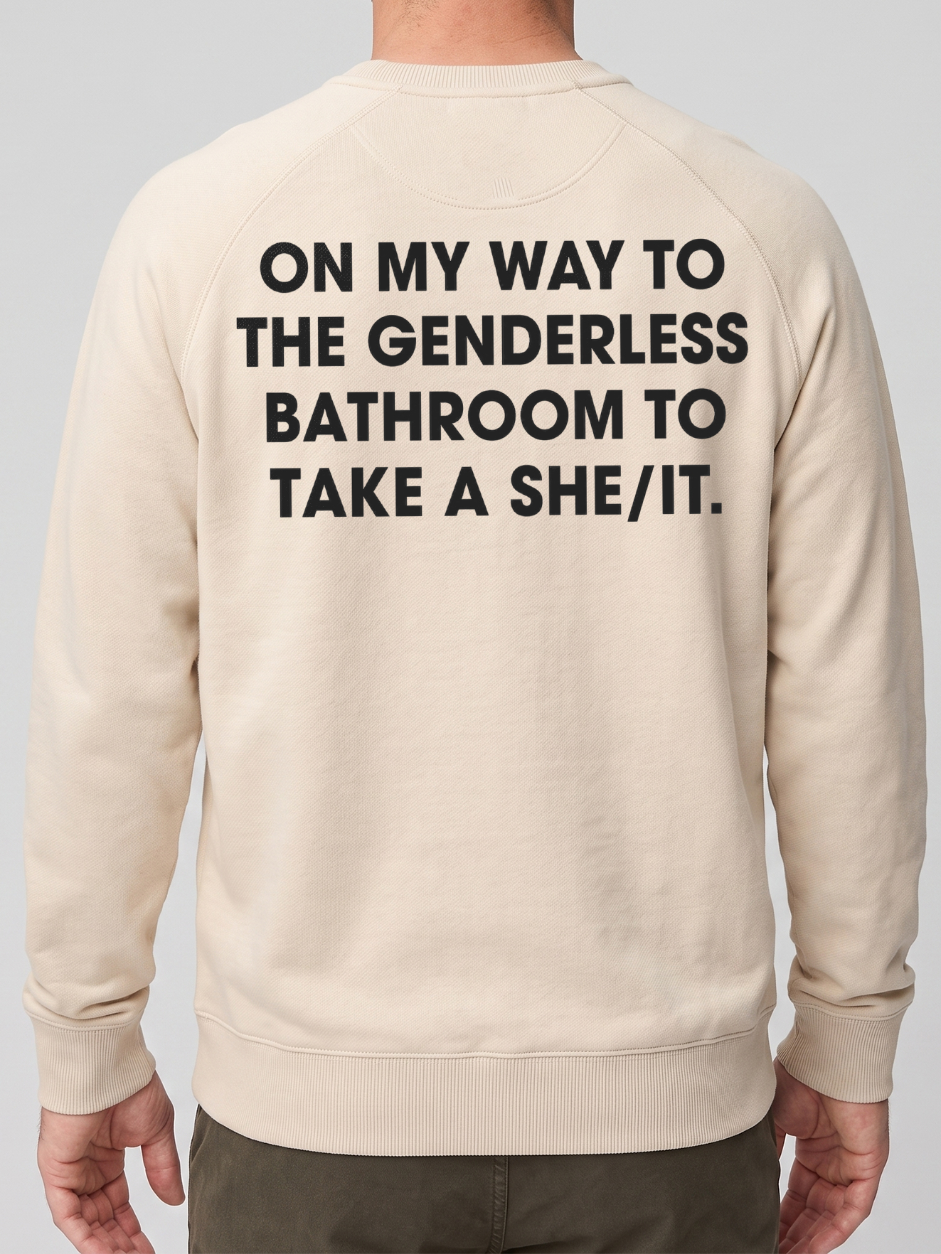 On My Way To The Genderless Bathroom Funny She/It Pronoun Shirt