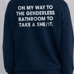 On My Way To The Genderless Bathroom Funny She/It Pronoun Shirt
