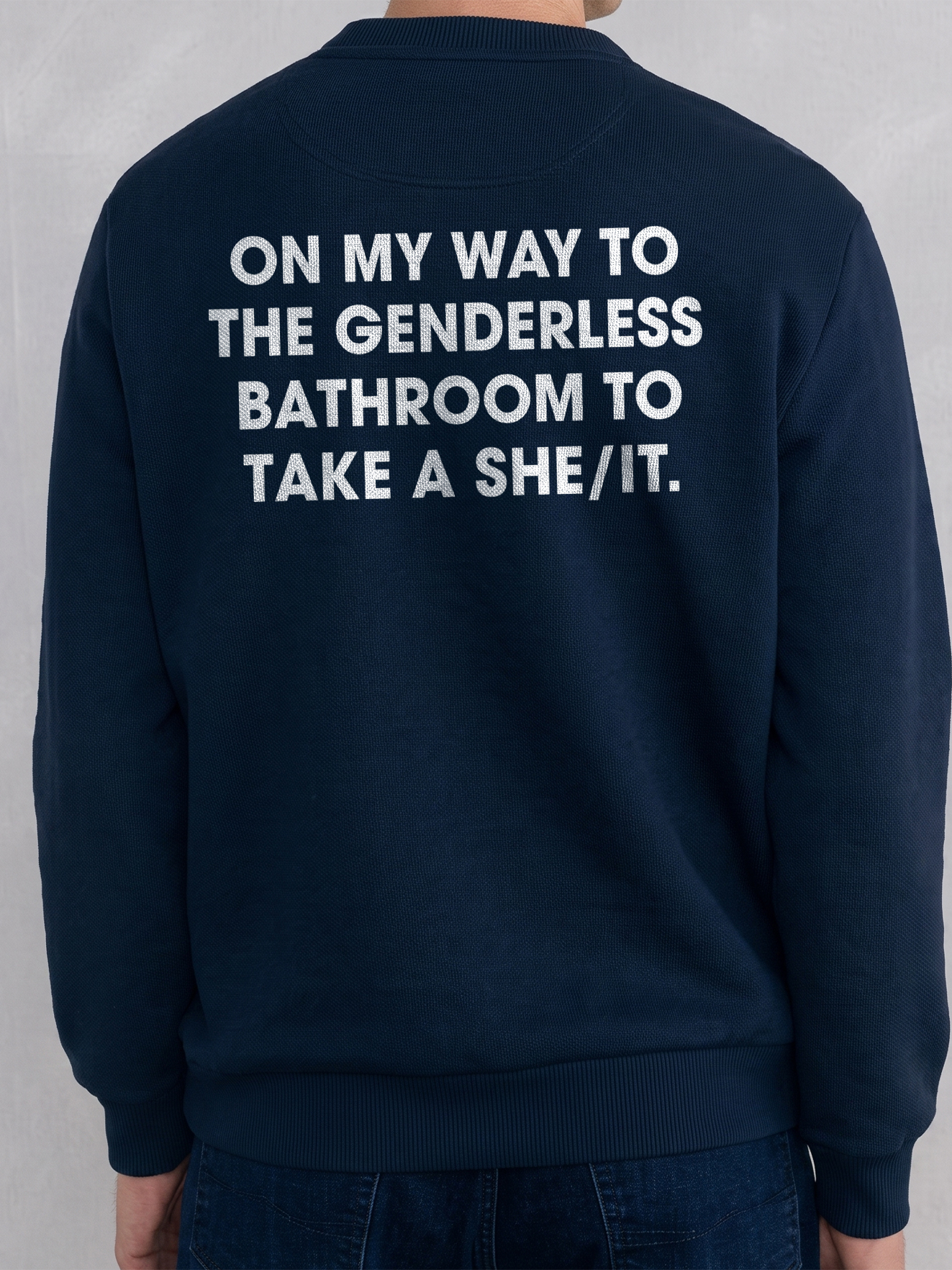 On My Way To The Genderless Bathroom Funny She/It Pronoun Shirt