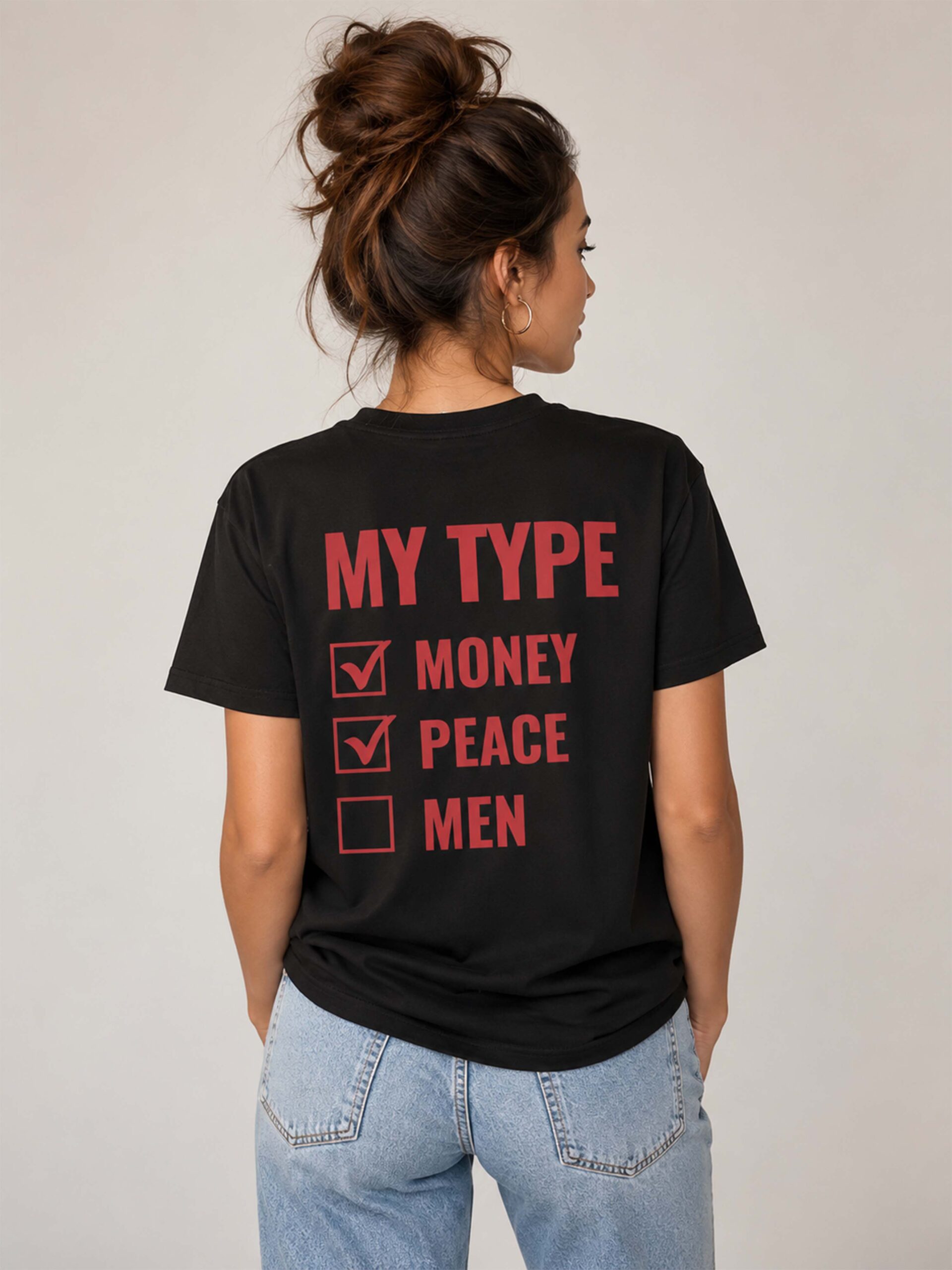 My Type Money Peace Men Graphic Tee | Sassy Oversized Women's Shirt
