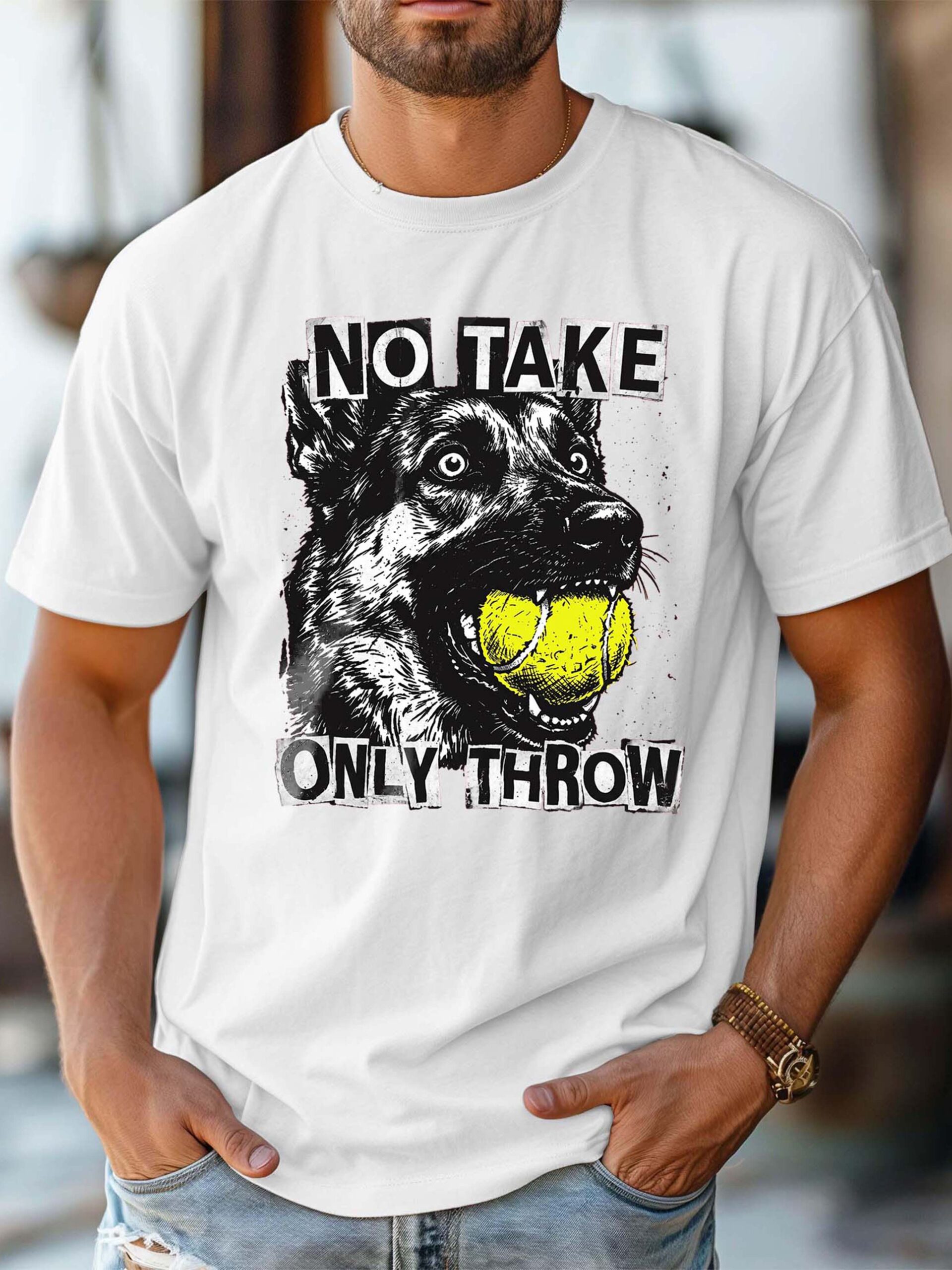 No Take Only Throw Funny Dog Meme Shirt - German Shepherd Tee