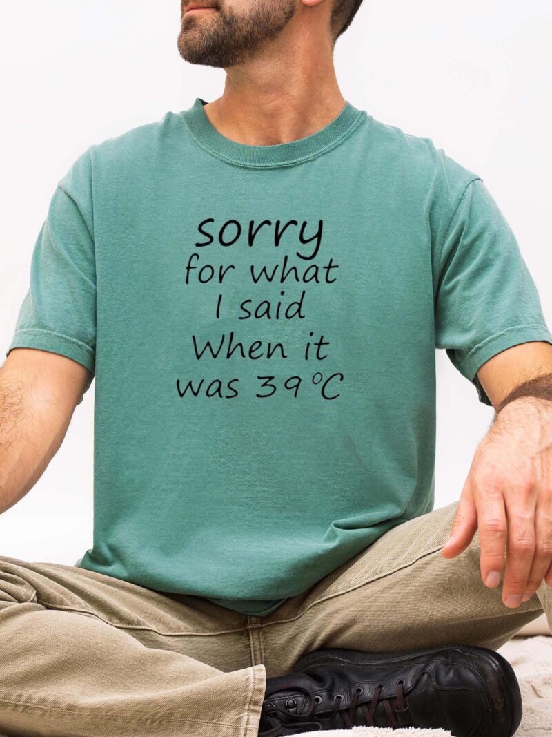 Sorry For What I Said When It Was 39°C Shirt Funny Summer Tee