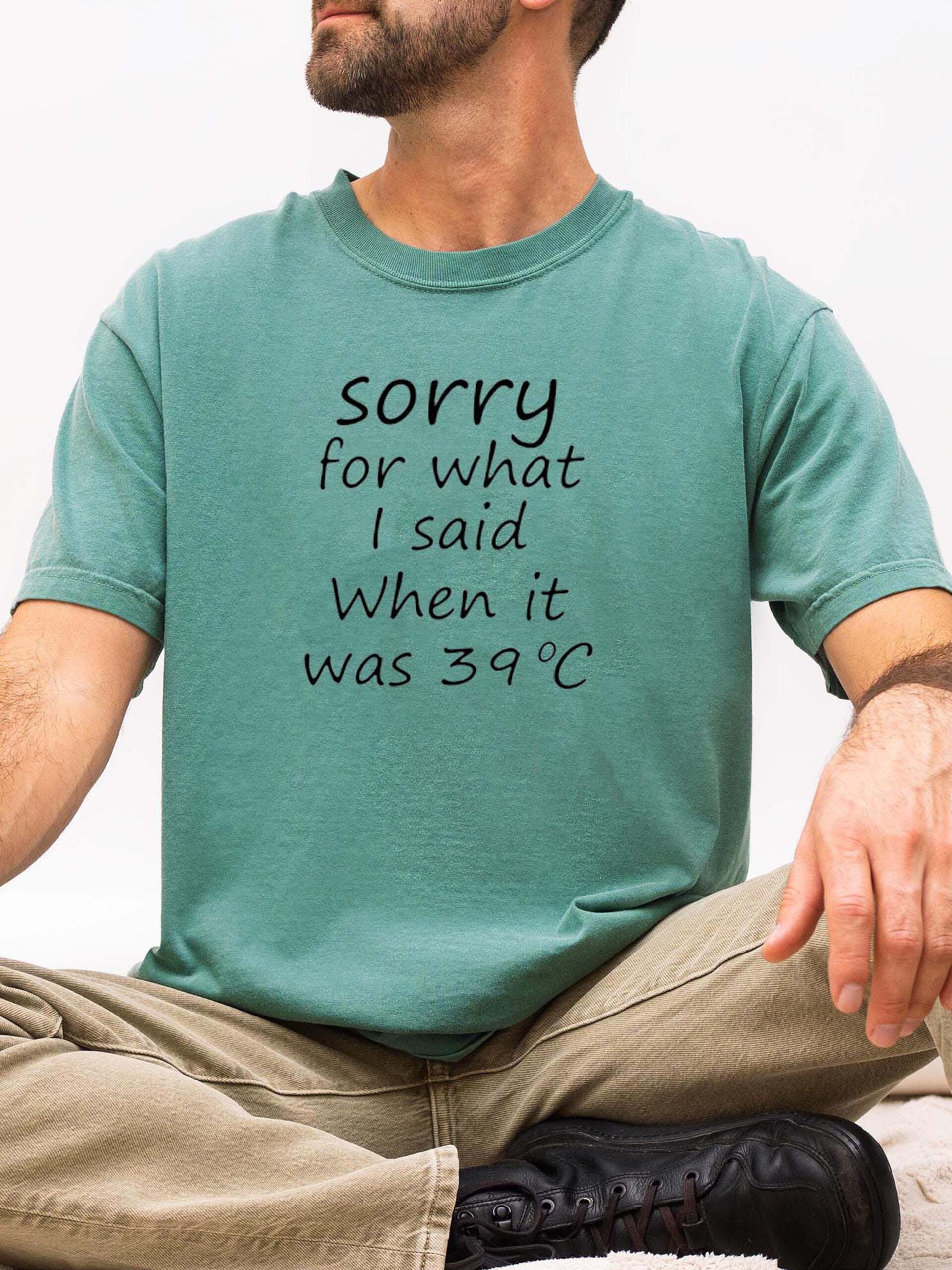 Sorry For What I Said When It Was 39°C Shirt Funny Summer Tee