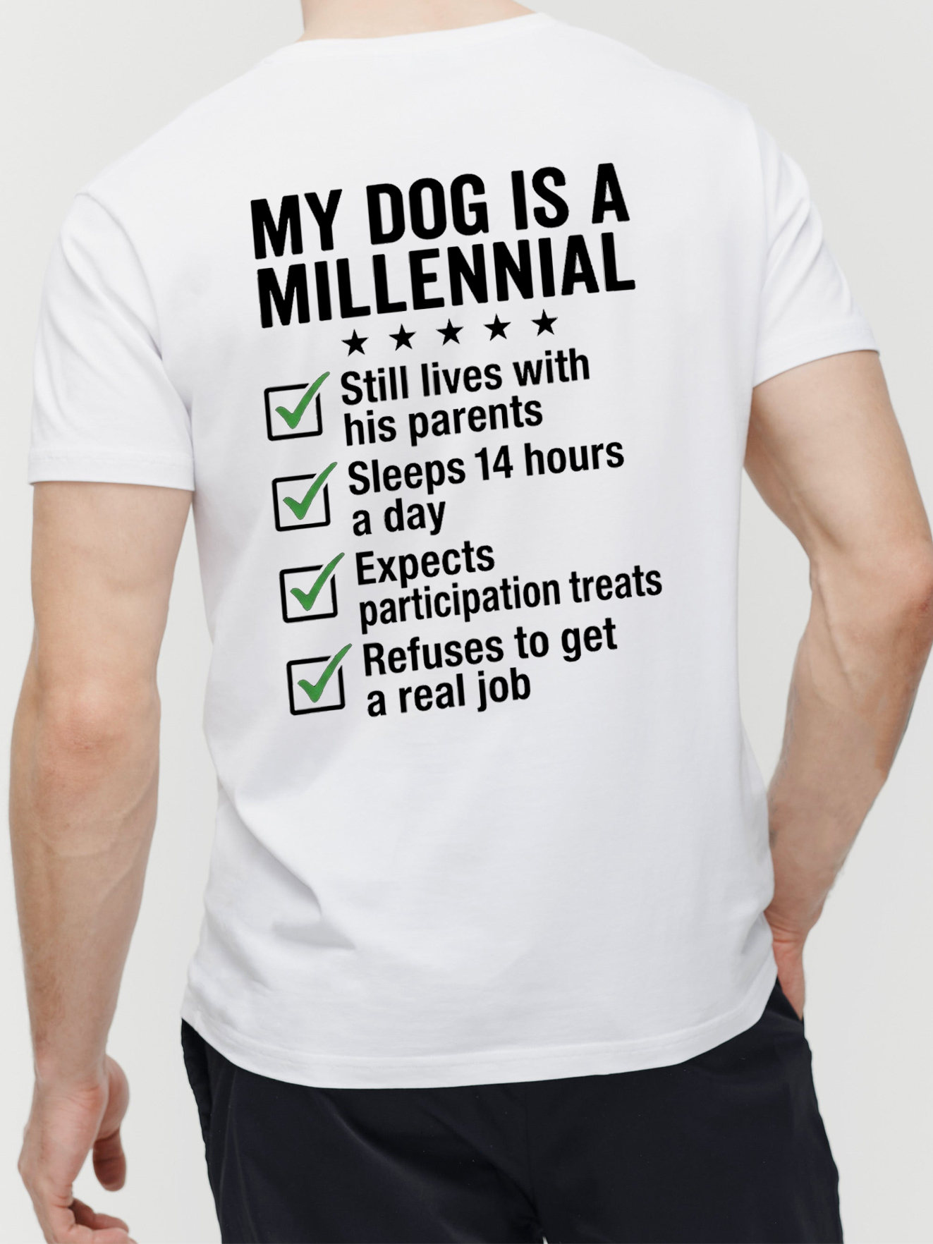 Funny My Dog Is A Millennial T-Shirt | Humor Pet Parent Tee