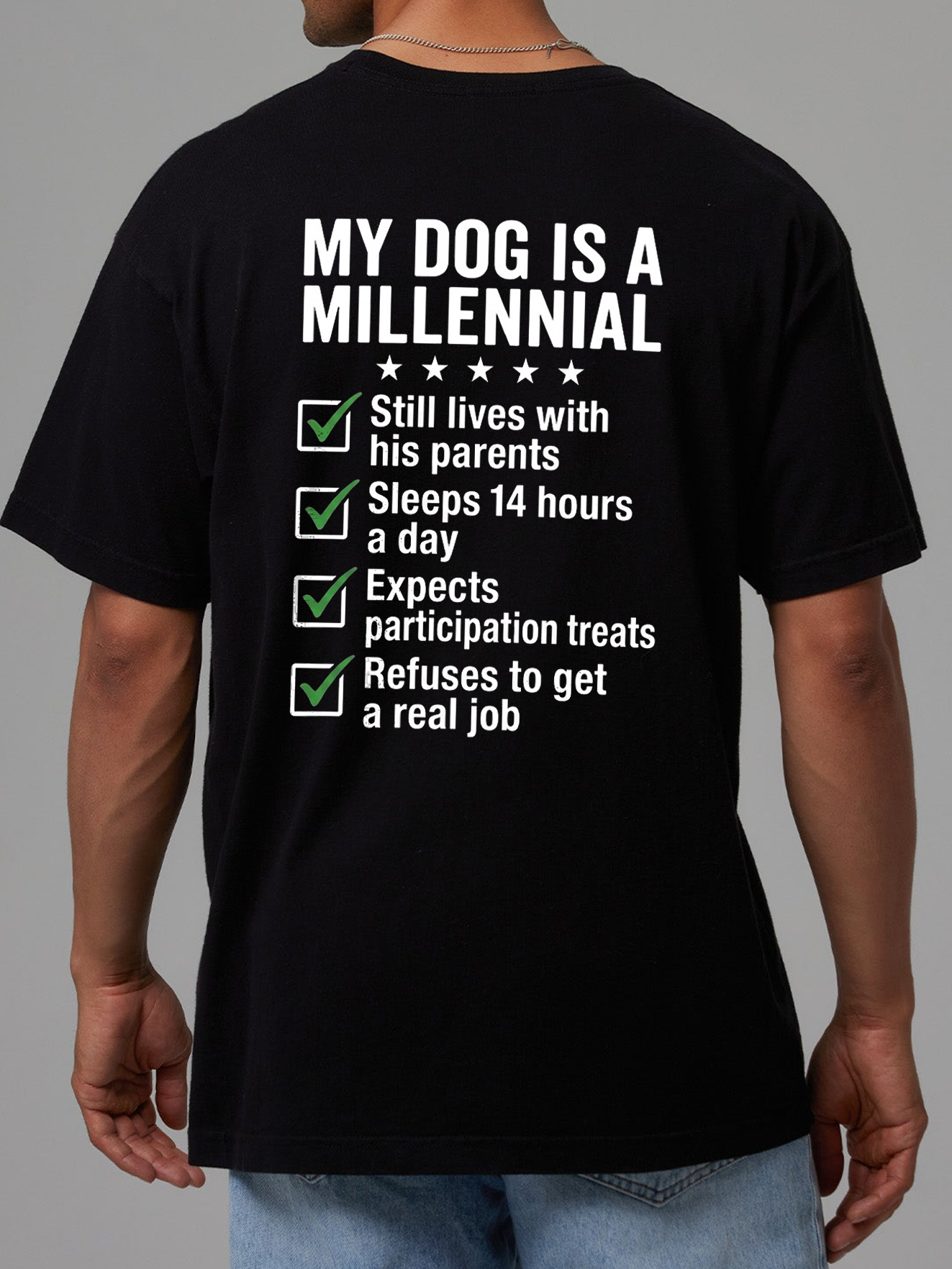 Funny My Dog Is A Millennial T-Shirt | Humor Pet Parent Tee