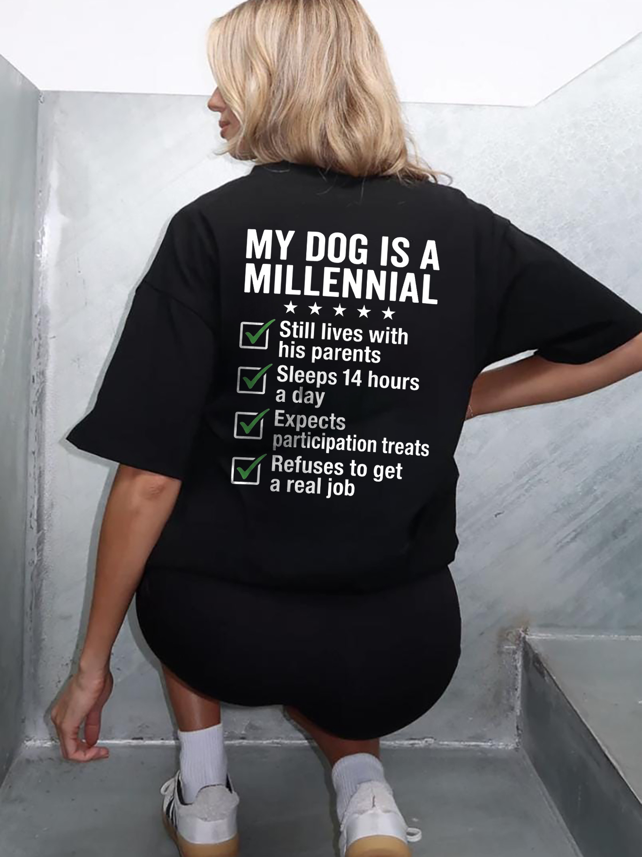 Funny My Dog Is A Millennial T-Shirt | Humor Pet Parent Tee