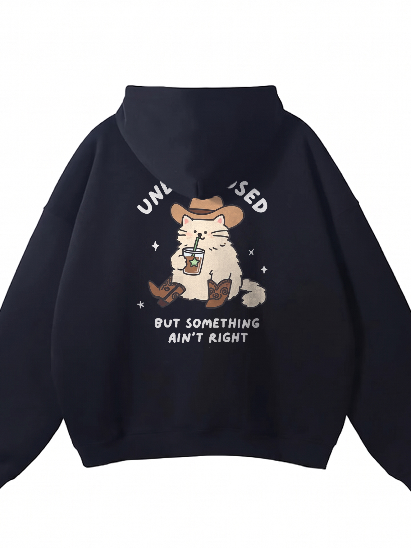 Undiagnosed But Something Ain't Right Funny Cat Cowboy T-Shirt